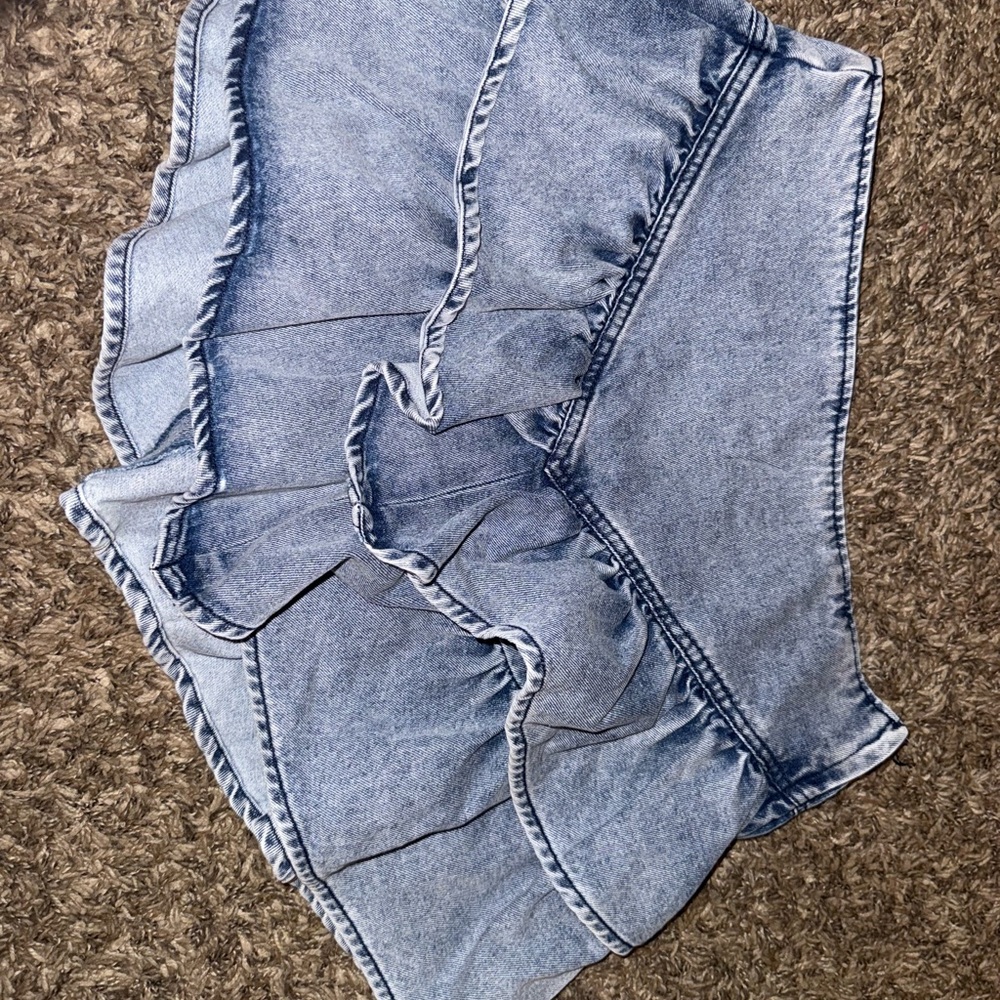 Francesca's Collections Light Blue Denim Skirt